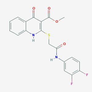 Methyl 2-((2-((3,4-difluorophenyl)amino)-2-oxoethyl)thio)-4-oxo-1,4-dihydroquinoline-3-carboxylate