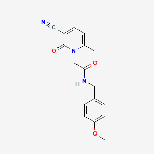 2-(3-cyano-4,6-dimethyl-2-oxopyridin-1(2H)-yl)-N-(4-methoxybenzyl)acetamide