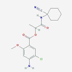 [1-[(1-Cyanocyclohexyl)amino]-1-oxopropan-2-yl] 4-amino-5-chloro-2-methoxybenzoate