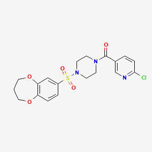 (6-chloropyridin-3-yl)-[4-(3,4-dihydro-2H-1,5-benzodioxepin-7-ylsulfonyl)piperazin-1-yl]methanone