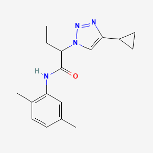 molecular formula C17H22N4O B2373408 2-(4-Cyclopropyltriazol-1-yl)-N-(2,5-dimethylphenyl)butanamide CAS No. 2320886-80-2