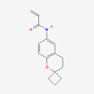 molecular formula C15H17NO2 B2373413 N-Spiro[3,4-dihydrochromene-2,1'-cyclobutane]-6-ylprop-2-enamide CAS No. 2188733-62-0