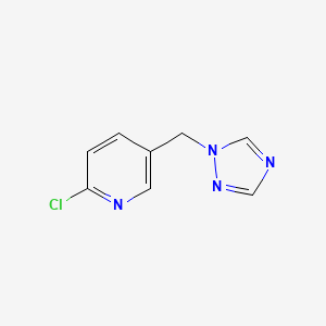 molecular formula C8H7ClN4 B2373416 2-chloro-5-(1H-1,2,4-triazol-1-ylmethyl)pyridine CAS No. 861211-53-2