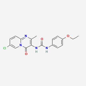 molecular formula C18H17ClN4O3 B2373419 1-(7-chloro-2-methyl-4-oxo-4H-pyrido[1,2-a]pyrimidin-3-yl)-3-(4-ethoxyphenyl)urea CAS No. 1021082-66-5