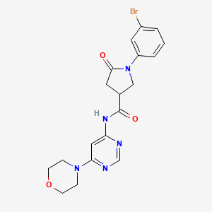 molecular formula C19H20BrN5O3 B2373430 1-(3-溴苯基)-N-(6-吗啉嘧啶-4-基)-5-氧代吡咯烷-3-甲酰胺 CAS No. 1396859-48-5