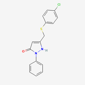 3-{[(4-chlorophenyl)thio]methyl}-1-phenyl-1H-pyrazol-5-ol
