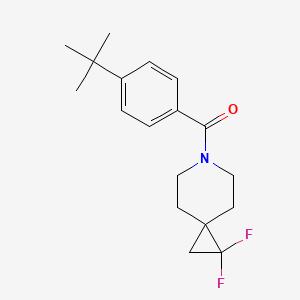 molecular formula C18H23F2NO B2373445 (4-(叔丁基)苯基)(1,1-二氟-6-氮杂螺[2.5]辛-6-基)甲酮 CAS No. 2190365-46-7