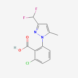 2-Chloro-6-[3-(difluoromethyl)-5-methylpyrazol-1-yl]benzoic acid