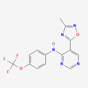 5-(3-methyl-1,2,4-oxadiazol-5-yl)-N-(4-(trifluoromethoxy)phenyl)pyrimidin-4-amine