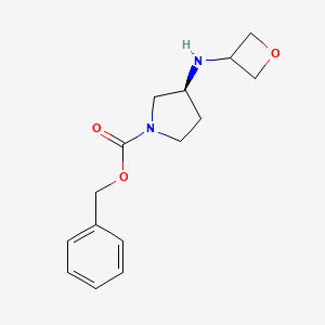 molecular formula C15H20N2O3 B2373456 (S)-Benzyl 3-(oxetan-3-ylamino)pyrrolidine-1-carboxylate CAS No. 1349699-96-2