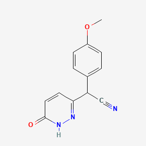 2-(6-Hydroxy-3-pyridazinyl)-2-(4-methoxyphenyl)acetonitrile