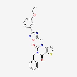 molecular formula C24H20N4O4S B2373463 2-(azepan-1-ylcarbonyl)-N-(2,5-difluorophenyl)-3,5,6-trimethyl-1-benzofuran-7-sulfonamide CAS No. 1251617-13-6