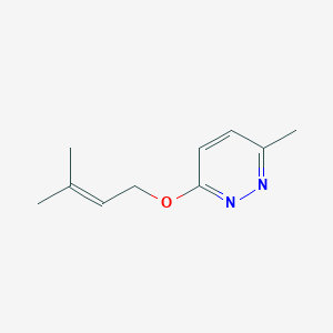 molecular formula C10H14N2O B2373466 3-Methyl-6-(3-methylbut-2-enoxy)pyridazine CAS No. 2380167-86-0