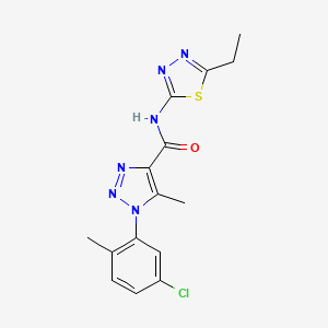 1-(5-chloro-2-methylphenyl)-N-(5-ethyl-1,3,4-thiadiazol-2-yl)-5-methyl-1H-1,2,3-triazole-4-carboxamide