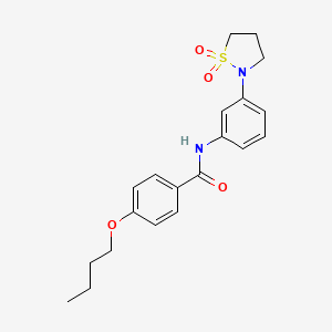 4-butoxy-N-(3-(1,1-dioxidoisothiazolidin-2-yl)phenyl)benzamide