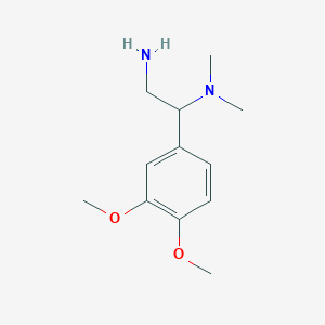 molecular formula C12H20N2O2 B2373481 [2-氨基-1-(3,4-二甲氧基苯基)乙基]二甲胺 CAS No. 851176-41-5