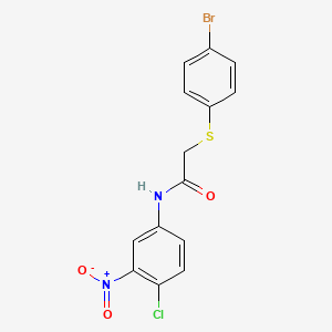 2-[(4-bromophenyl)sulfanyl]-N-(4-chloro-3-nitrophenyl)acetamide