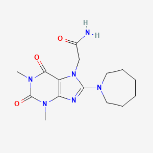 2-(8-(azepan-1-yl)-1,3-dimethyl-2,6-dioxo-2,3-dihydro-1H-purin-7(6H)-yl)acetamide