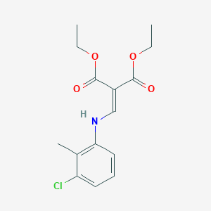 molecular formula C15H18ClNO4 B2373488 Diethyl 2-[(3-chloro-2-methylanilino)methylene]malonate CAS No. 58666-10-7