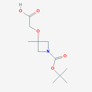 molecular formula C11H19NO5 B2373499 2-({1-[(Tert-butoxy)carbonyl]-3-methylazetidin-3-yl}oxy)acetic acid CAS No. 1602349-46-1