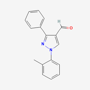 molecular formula C17H14N2O B2373501 1-(2-甲基苯基)-3-苯基-1H-吡唑-4-甲醛 CAS No. 956437-91-5