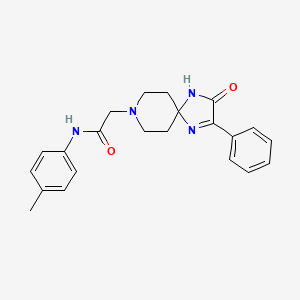 molecular formula C22H24N4O2 B2373503 N-(4-methylphenyl)-2-(3-oxo-2-phenyl-1,4,8-triazaspiro[4.5]dec-1-en-8-yl)acetamide CAS No. 932529-62-9