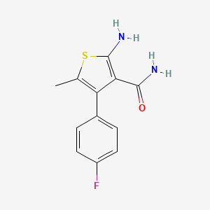 molecular formula C12H11FN2OS B2373509 2-Amino-4-(4-fluorophenyl)-5-methylthiophene-3-carboxamide CAS No. 905011-31-6