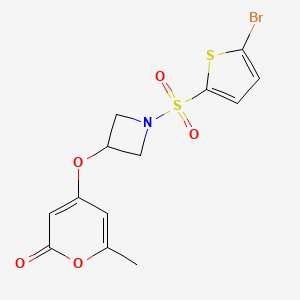 4-((1-((5-bromothiophen-2-yl)sulfonyl)azetidin-3-yl)oxy)-6-methyl-2H-pyran-2-one
