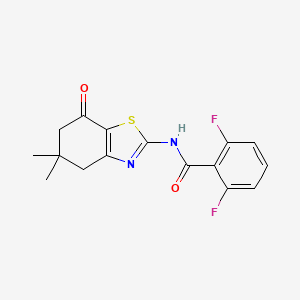 molecular formula C16H14F2N2O2S B2373513 N-(5,5-dimethyl-7-oxo-4,5,6,7-tetrahydrobenzo[d]thiazol-2-yl)-2,6-difluorobenzamide CAS No. 310414-36-9