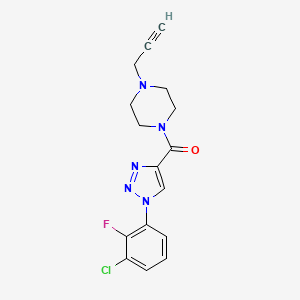 1-[1-(3-chloro-2-fluorophenyl)-1H-1,2,3-triazole-4-carbonyl]-4-(prop-2-yn-1-yl)piperazine