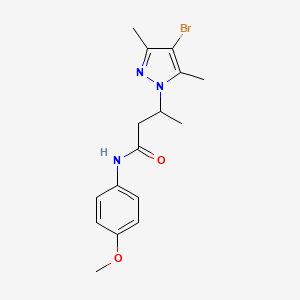 3-(4-bromo-3,5-dimethyl-1H-pyrazol-1-yl)-N-(4-methoxyphenyl)butanamide