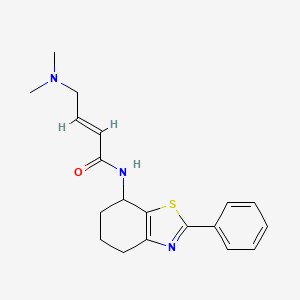 (E)-4-(Dimethylamino)-N-(2-phenyl-4,5,6,7-tetrahydro-1,3-benzothiazol-7-yl)but-2-enamide