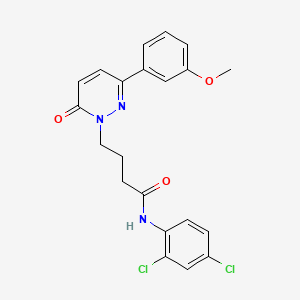 molecular formula C21H19Cl2N3O3 B2373561 N-(2,4-二氯苯基)-4-(3-(3-甲氧苯基)-6-氧代哒嗪-1(6H)-基)丁酰胺 CAS No. 952990-06-6