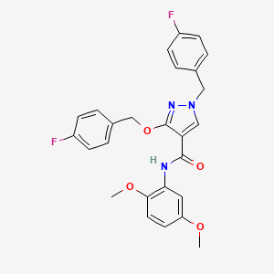 N-(2,5-dimethoxyphenyl)-1-(4-fluorobenzyl)-3-((4-fluorobenzyl)oxy)-1H-pyrazole-4-carboxamide