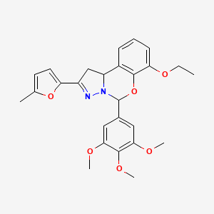 7-ethoxy-2-(5-methylfuran-2-yl)-5-(3,4,5-trimethoxyphenyl)-5,10b-dihydro-1H-pyrazolo[1,5-c][1,3]benzoxazine