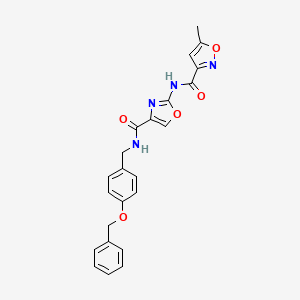 N-(4-((4-(benzyloxy)benzyl)carbamoyl)oxazol-2-yl)-5-methylisoxazole-3-carboxamide