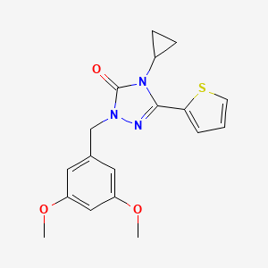 4-cyclopropyl-1-(3,5-dimethoxybenzyl)-3-(thiophen-2-yl)-1H-1,2,4-triazol-5(4H)-one