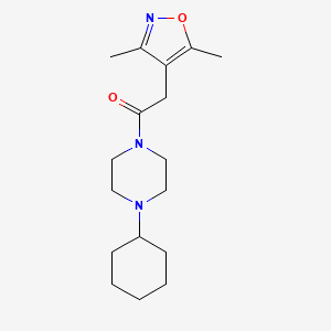1-(4-Cyclohexylpiperazin-1-yl)-2-(3,5-dimethylisoxazol-4-yl)ethanone