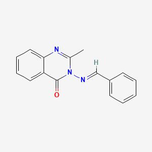 molecular formula C16H13N3O B2373573 3-[(E)-benzylideneamino]-2-methylquinazolin-4-one CAS No. 1421614-93-8