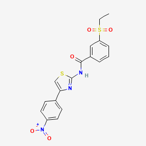 3-(ethylsulfonyl)-N-(4-(4-nitrophenyl)thiazol-2-yl)benzamide