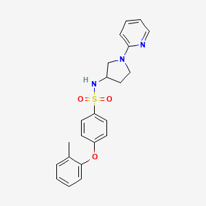 molecular formula C22H23N3O3S B2373578 N-(1-(吡啶-2-基)吡咯烷-3-基)-4-(邻甲苯氧基)苯磺酰胺 CAS No. 1790197-61-3