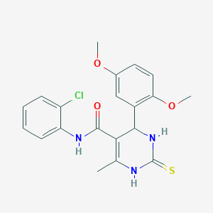 N-(2-chlorophenyl)-4-(2,5-dimethoxyphenyl)-6-methyl-2-sulfanylidene-3,4-dihydro-1H-pyrimidine-5-carboxamide