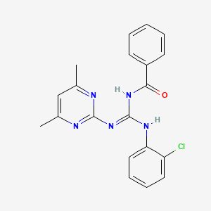 N-{(E)-[(2-chlorophenyl)amino][(4,6-dimethylpyrimidin-2-yl)amino]methylidene}benzamide
