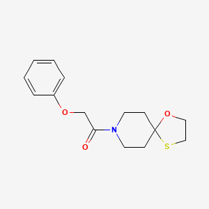 molecular formula C15H19NO3S B2373589 2-苯氧基-1-(1-氧杂-4-噻-8-氮杂螺[4.5]癸-8-基)乙酮 CAS No. 1351588-18-5