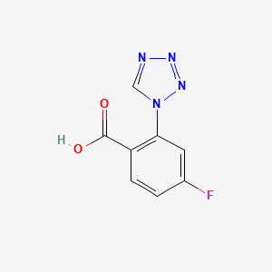 molecular formula C8H5FN4O2 B2373606 4-fluoro-2-(1H-tetrazol-1-yl)benzoic acid CAS No. 951626-72-5