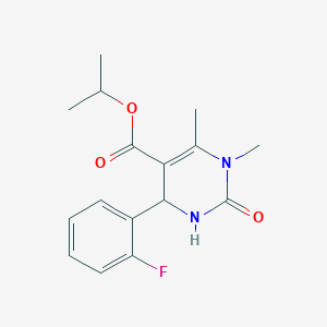 Isopropyl 4-(2-fluorophenyl)-1,6-dimethyl-2-oxo-1,2,3,4-tetrahydropyrimidine-5-carboxylate