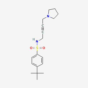 molecular formula C18H26N2O2S B2373608 4-(tert-butyl)-N-(4-(pyrrolidin-1-yl)but-2-yn-1-yl)benzenesulfonamide CAS No. 1421521-97-2