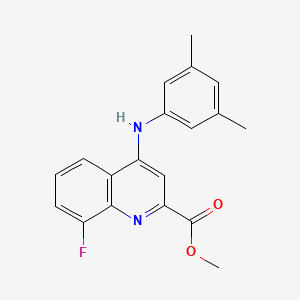 4-[5-(1-benzoylpiperidin-4-yl)-1,2,4-oxadiazol-3-yl]-N-(3-methoxyphenyl)benzamide