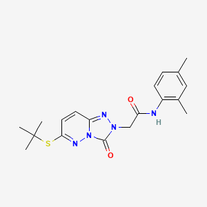 2-(6-tert-butylsulfanyl-3-oxo-[1,2,4]triazolo[4,3-b]pyridazin-2-yl)-N-(2,4-dimethylphenyl)acetamide