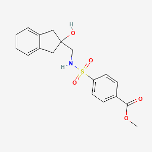 molecular formula C18H19NO5S B2373628 methyl 4-(N-((2-hydroxy-2,3-dihydro-1H-inden-2-yl)methyl)sulfamoyl)benzoate CAS No. 2034408-68-7